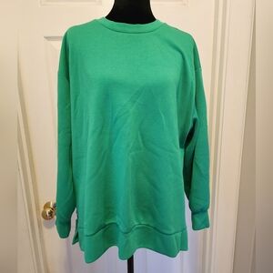 Magaschoni Women's Bright Green Crewneck Sweater